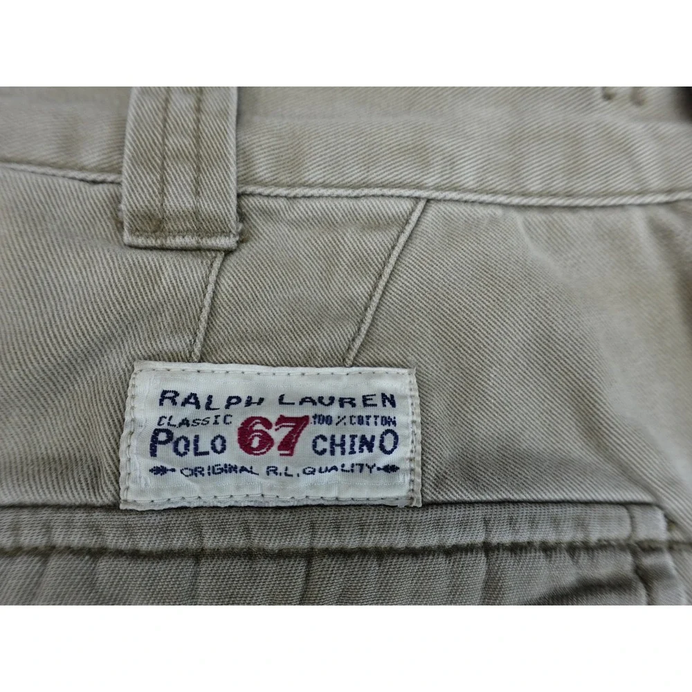 Polo Ralph Lauren Cargo Shorts Mens 34 Khaki‎ Tan Raw Hem Utility Twill